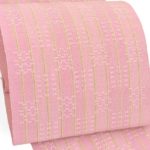 ピンク色【首里花織】名古屋帯が相場より安い！紬におすすめ