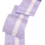手織りの紫色博多八寸帯が安い！送料無料！紬の着物に