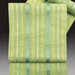 博多織夏帯（ライムグリーン）が50代紬におすすめ！博多織とは